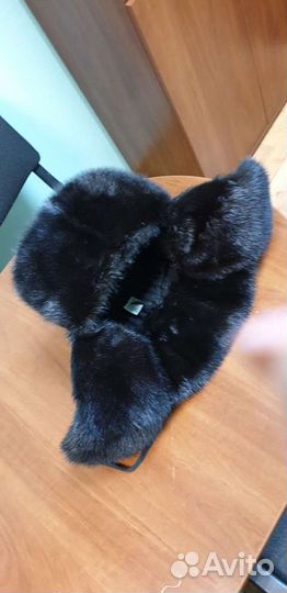 Норковая шапка ушанка мужская