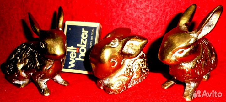 Антикварные фигурки животные птицы бронза Европа