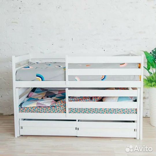 Кроватка детская матрешка эко из натурального дере