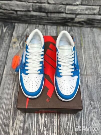 Кроссовки Nike SB Dunk Low x Off White Blue (Luxe)