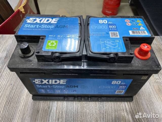 Exide 80Ah AGM EK800