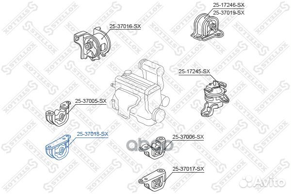 Подушка двс передняя правая Honda Civic all DO