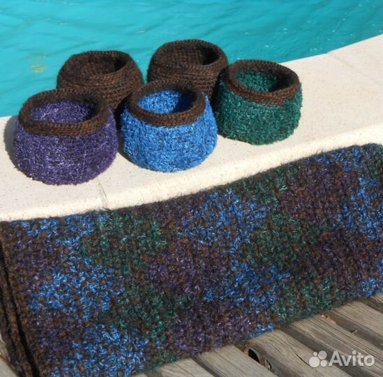 Корзинки интерьерные маленькие вязаные