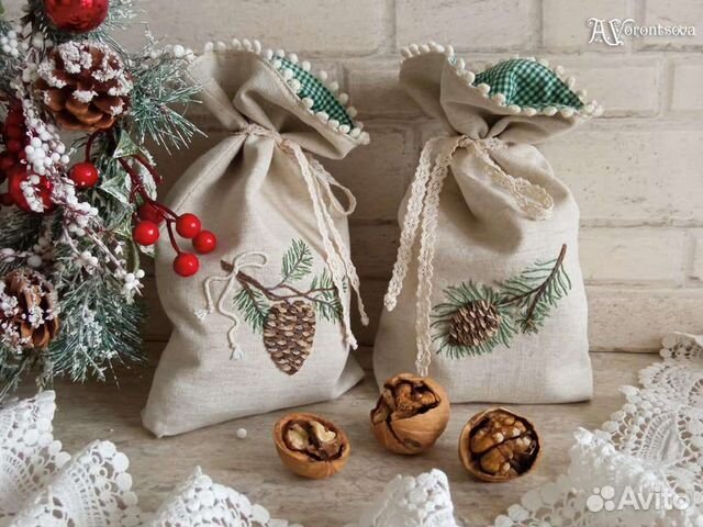 Мешочек с вышивкой