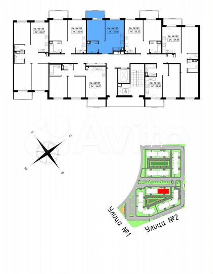 1-к. квартира, 36,8 м², 3/5 эт.