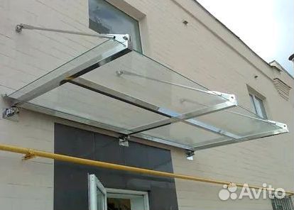 Стеклянный козырек от производителя