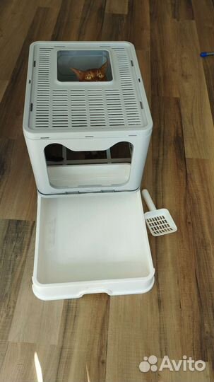 Закрытый лоток для кошек большой