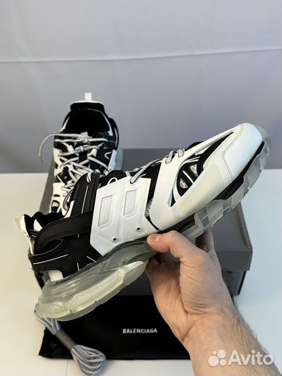 Balenciaga Track1 Black/White Clear Sole 11US