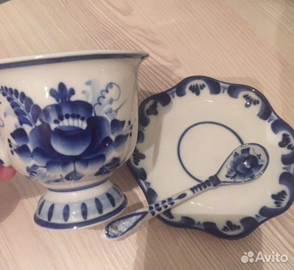 Чайная пара Гжель