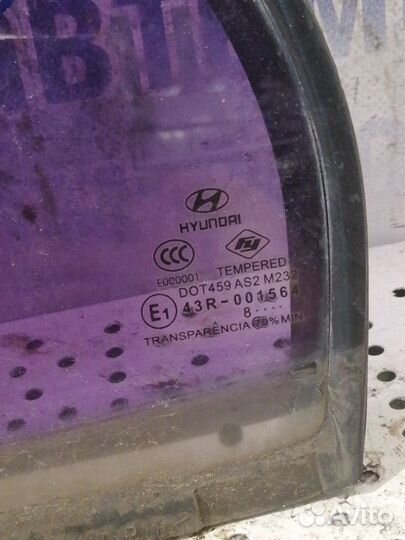 Стекло собачника заднее левое Hyundai Accent