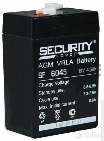 Akk. 6V/4,5Ah аккумулятор