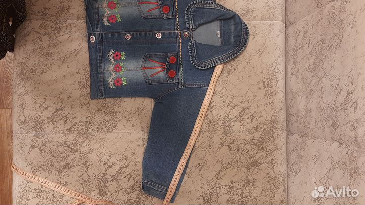Джинсовая куртка на девочку 5-7 лет