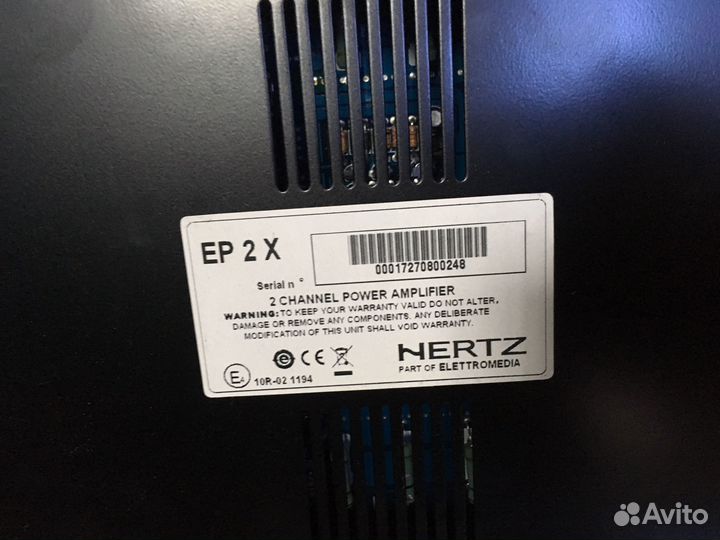 Двухканальный усилитель для автомобиля Hertz EP 2X