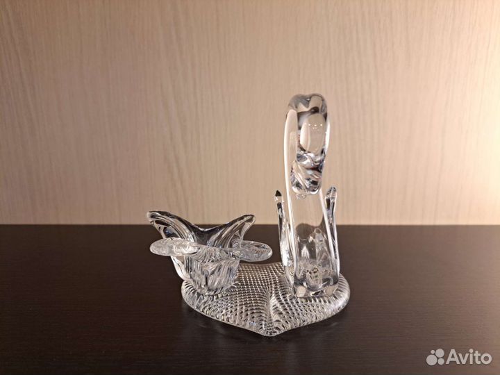 Подсвечник хрустальный Лебедь