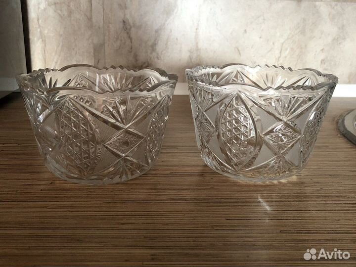 Ваза хрустальная для салата цена за 2 шт