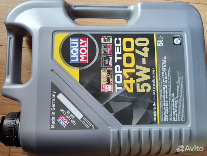 Моторное масло liqui moly Top Tec 4100 5W-40 5л