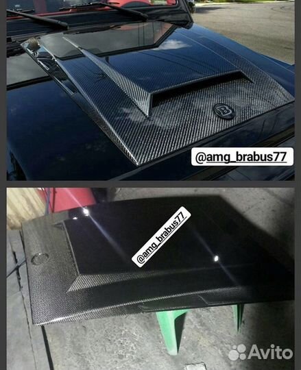 Брабус карбон накладка на капот Mercedes G-class