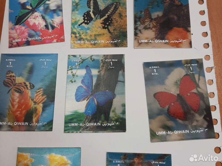 3d марки Бабочки Umm Al Qiwain