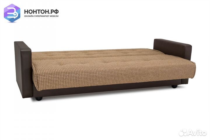 Диван книжка Лондон рогожка микс коричневая