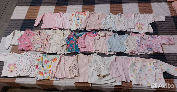 Большой пакет одежды с рождения для девочки