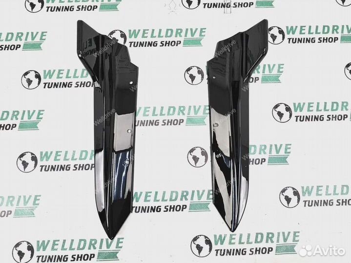 Лезвия задние BMW 3 E90 М пакет плавники черные