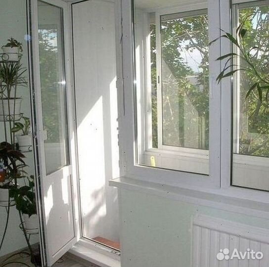 Балконный блок пвх 2100х2200 (под ключ)