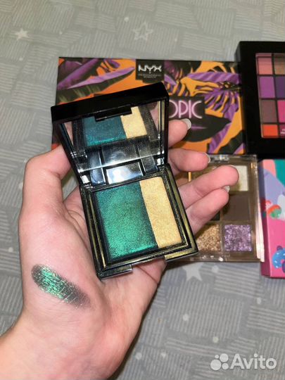 Косметика nyx lamel nouba пудра блеск тени палетка