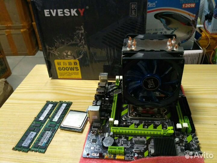 Плата 2011+xeon E5-2650 8 ядер(l7) +DDR3 16G+кулер