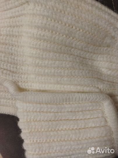 Шапка ушанка женская вязаная