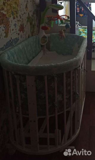 Кроватка трансформер 8в1, два матраса