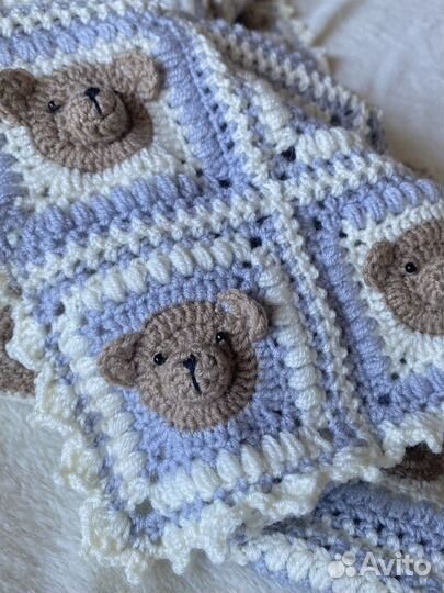 Плед детский вязаный 