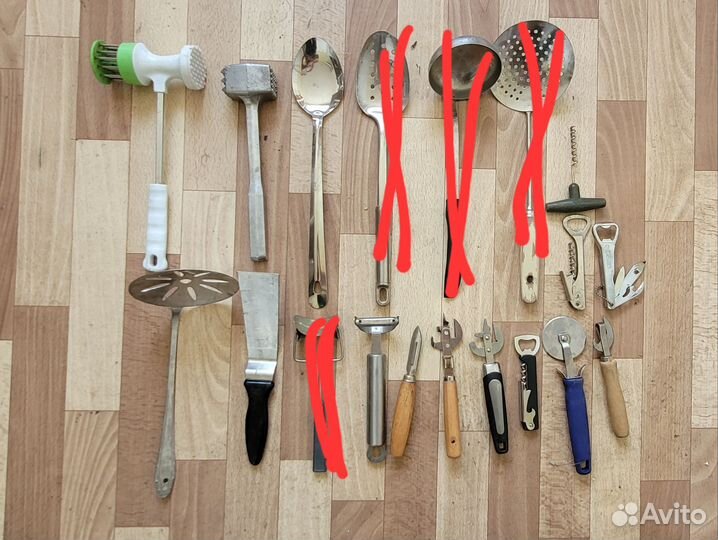 Кухонная утварь: шумовки, поварешки, лопатки