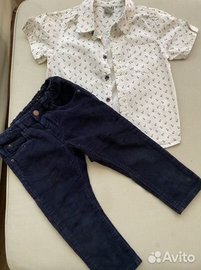 Джинсы и рубашка zara