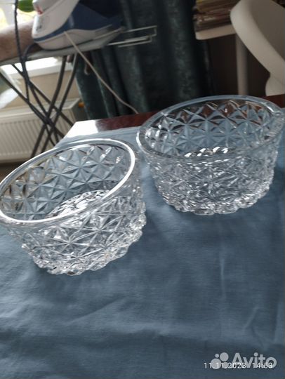 Салатник, конфетница хрустальная