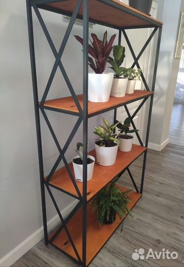 Подставка для цветов стеллаж с подсветкой