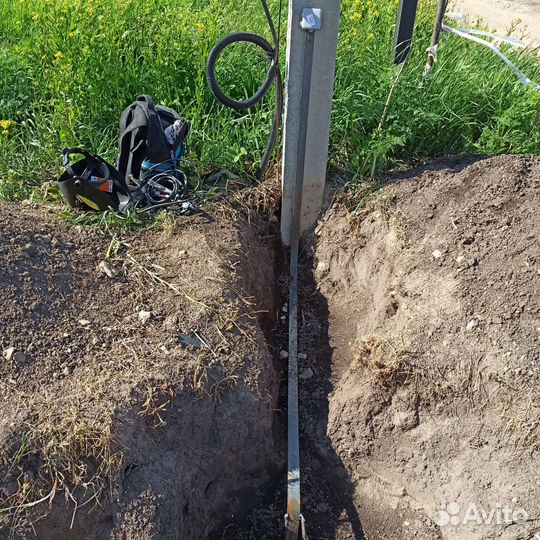 Монтаж контура заземления, заземление