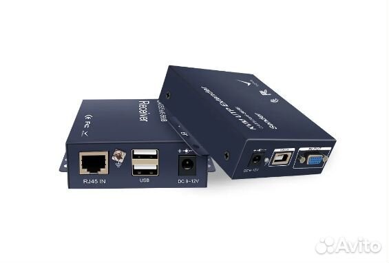KVM-удлинитель, 300 м, сетевой кабель VGA