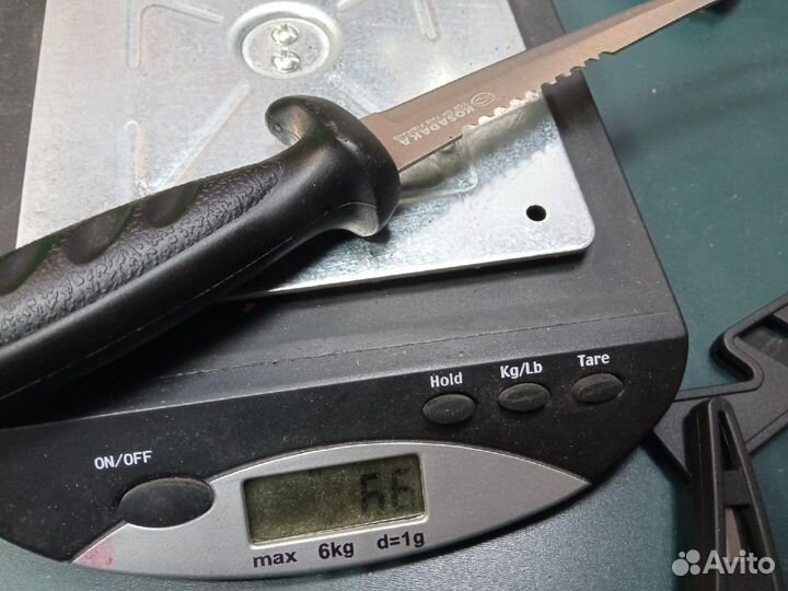 Нож филейный 15см с серейтором F-501, жёстк.чехол