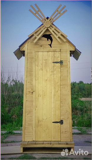 Дачный туалет с дельфином гчу 241
