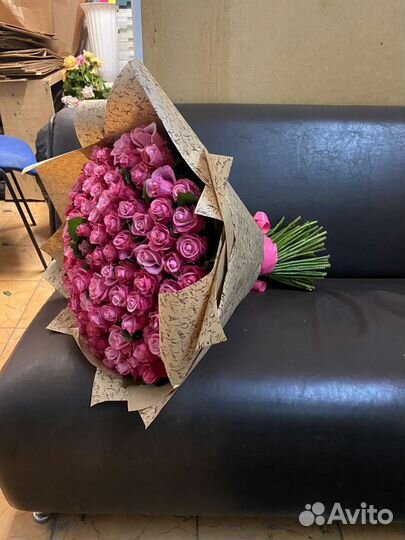 101роза Малиновая 60 см