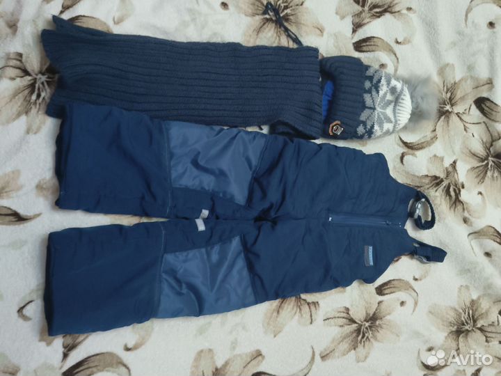 Зимние брюки 110 + шапка и шарф
