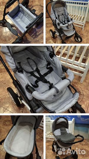 Коляска с кроваткой,цена за всё