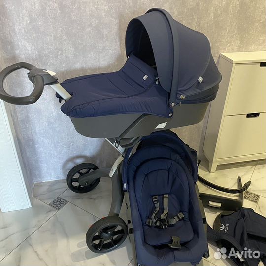 Коляска stokke xplory v5 2 в 1 + летний кит