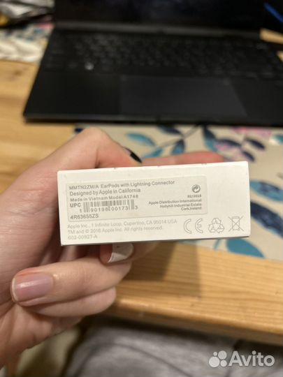 Наушники Apple Earpods Lightning, новые