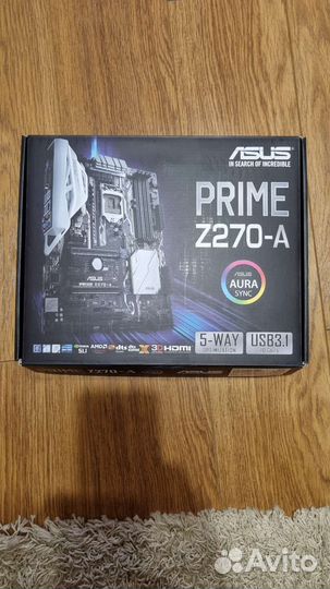 Материнская плата LGA 1151 Asus prime Z270 A
