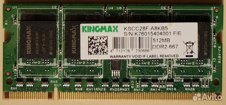 Память для Ноутбука DDR2 Kingmax & samsung 512&256