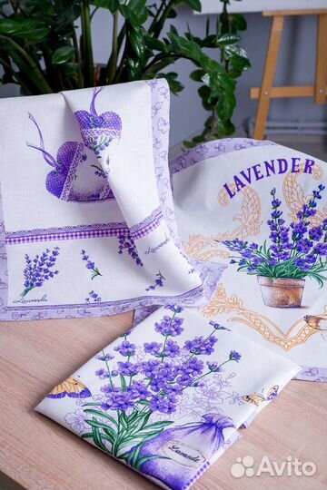 Набор кухонных полотенец из рогожки