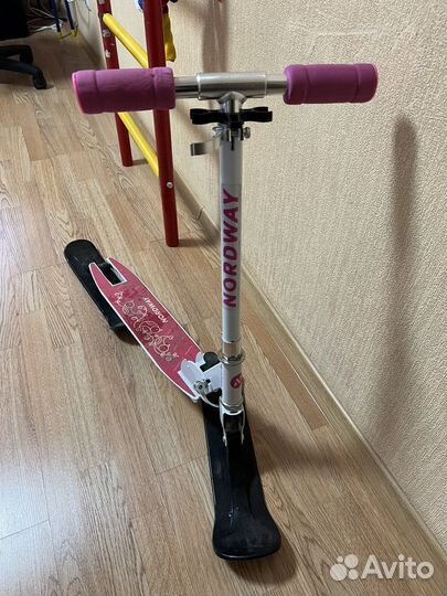 Самокат снегокат 2 в 1