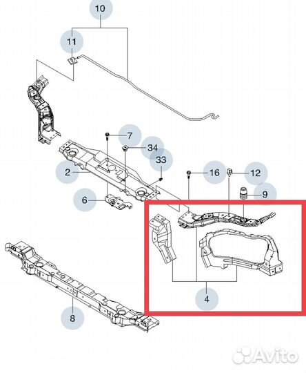 96544480 гнездо правое фары