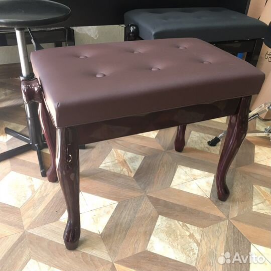 Банкетка для пианиста, коричневая